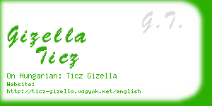 gizella ticz business card